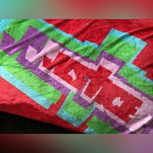 Justice Justin Bieber Plush Blanket | Red Graphic | Like New